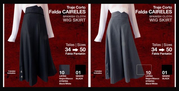 2100809 Ladies Spanish Split skirt 